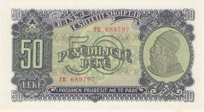 Albanien 50 Leke 1957 p29